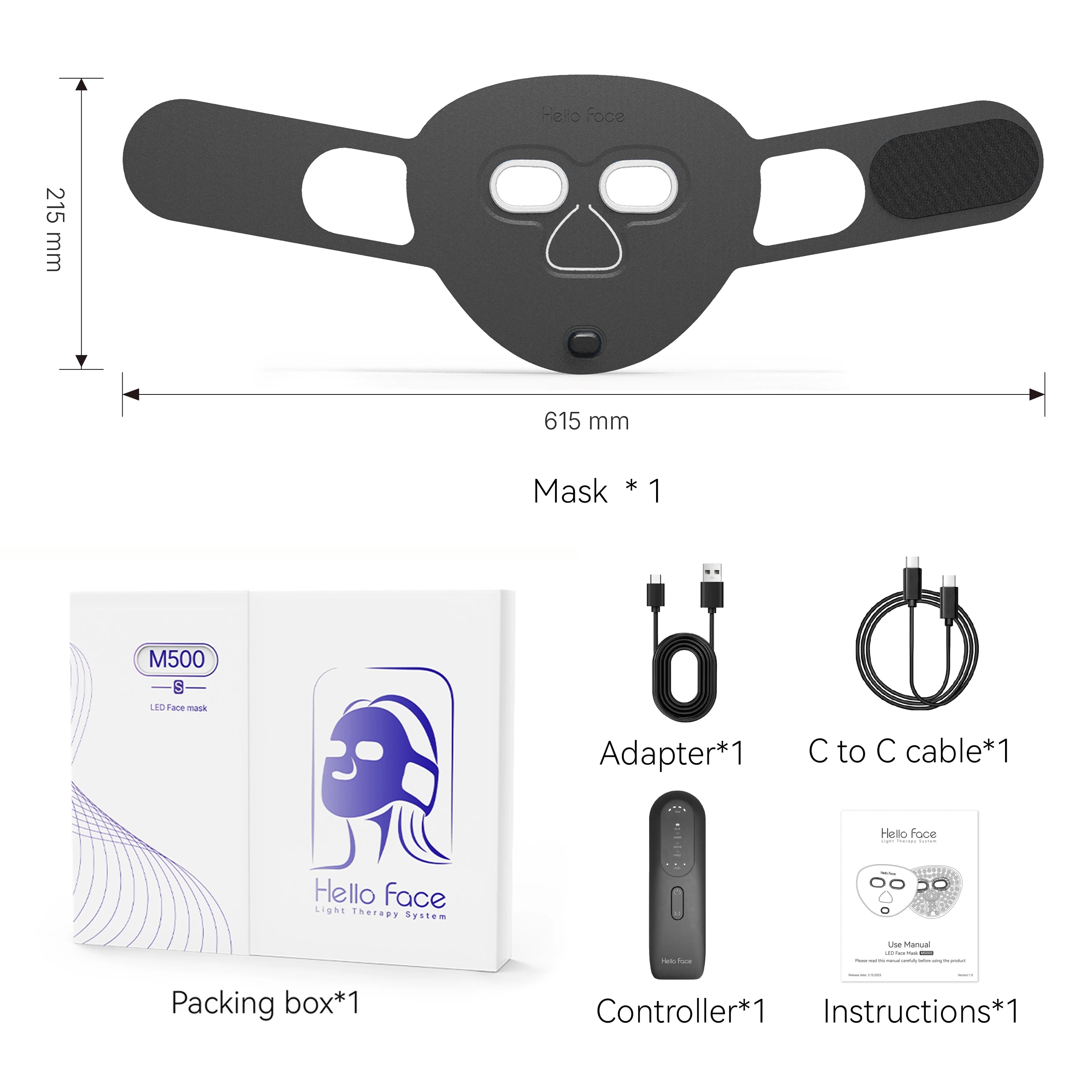 NEVRUXA LED Light Therapy Face Mask