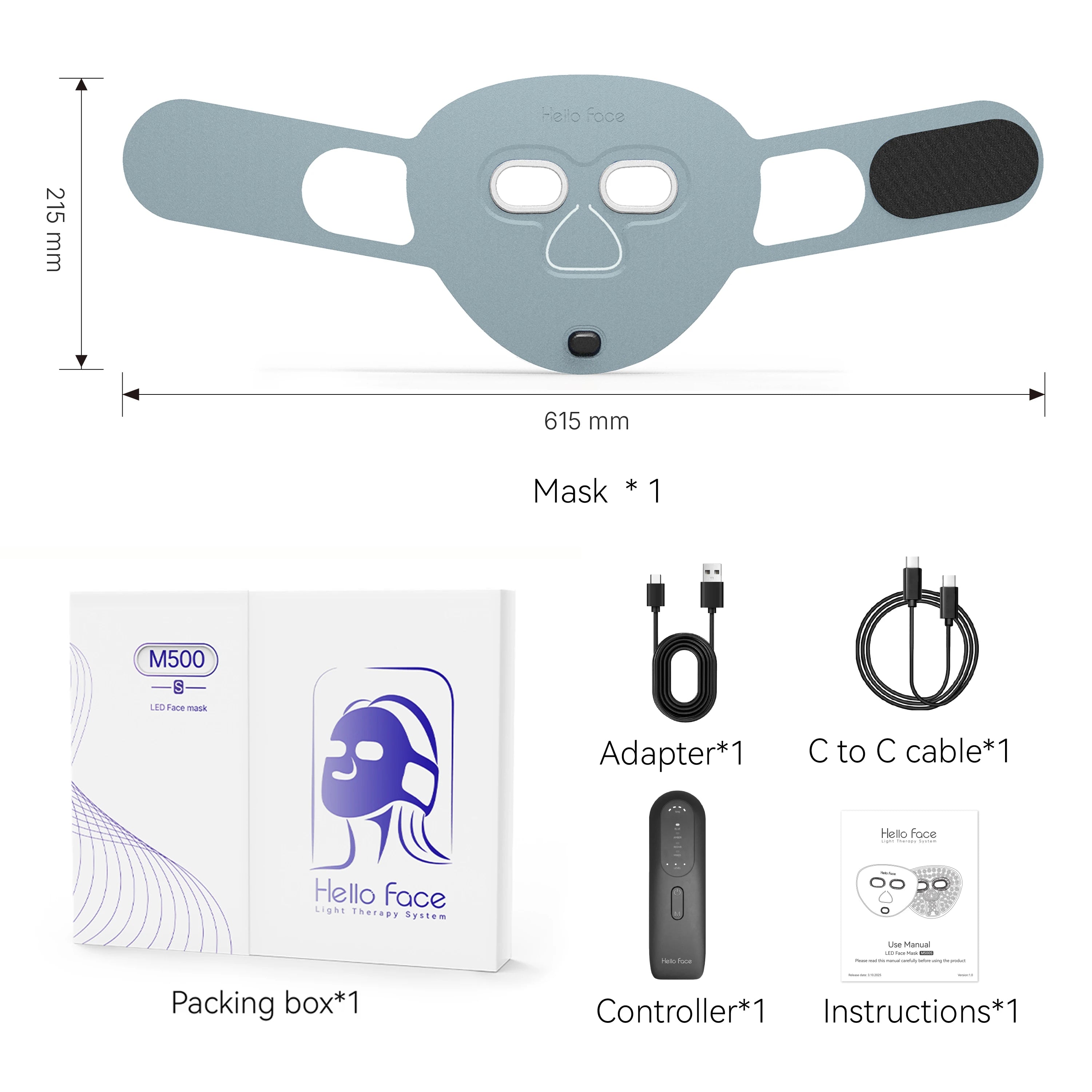NEVRUXA LED Light Therapy Face Mask