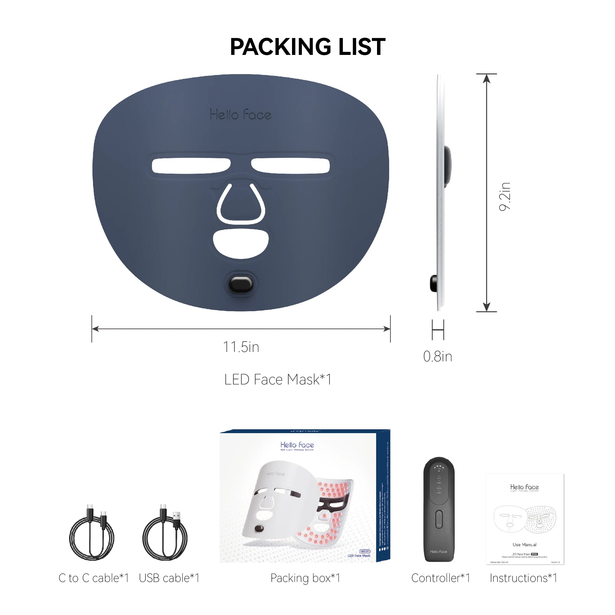 NEVRUXA LED Light Therapy Face Mask